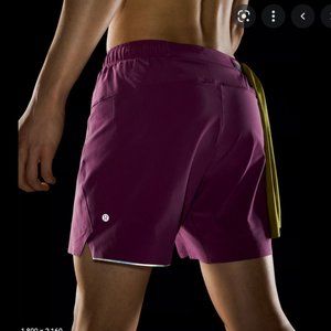 Lululemon Maroon Surge Shorts 5inch Inseam
